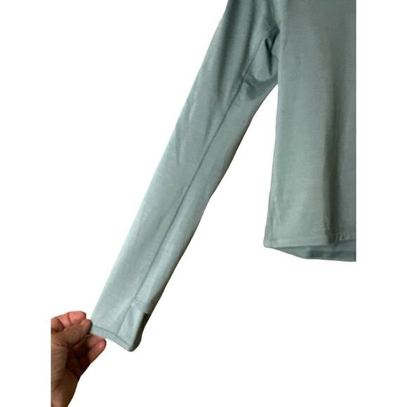 Allbirds Women's Natural Run Mid Layer 1/4 Zip Active Top Size S Green Hush NWT - Picture 4 of 8